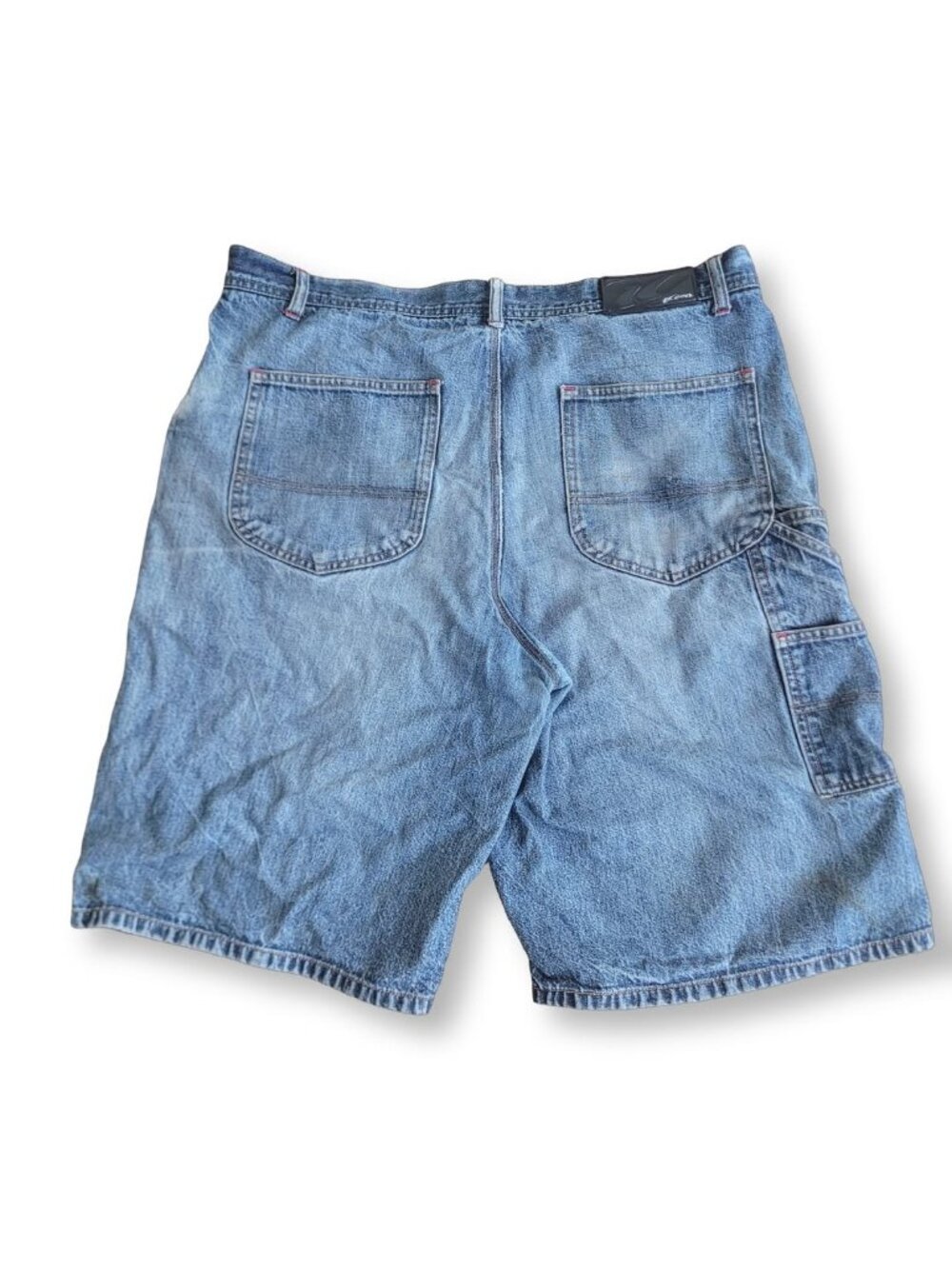 Keen Vintage Oversized Cargo Denim Shorts Baggy Jorts (36)